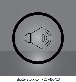Sound on, on gray background, vector, EPS 10