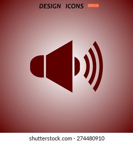 Sound on. icon. vector design