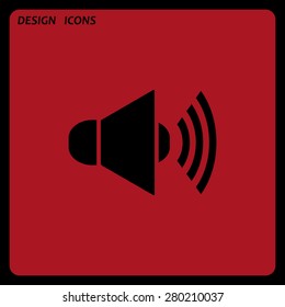Sound on. icon. vector design. Flat design style 