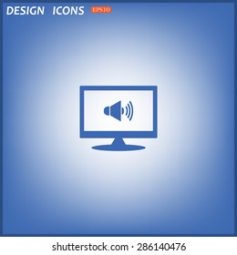 Sound on. icon. vector design