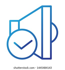 Sound On Icon, Vector Illustration,User Interface Colour Outline