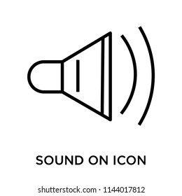 Sound on icon vector isolated on white background for your web and mobile app design, Sound on logo concept