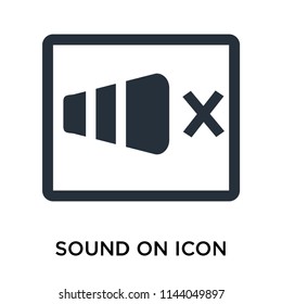 Sound on icon vector isolated on white background for your web and mobile app design, Sound on logo concept