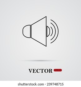 Sound on,   on a light background with shadow, vector, EPS 10