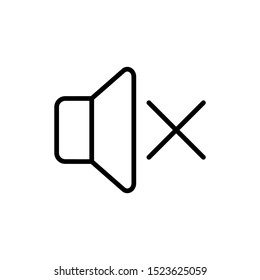Sound on off icon vector, Volume, Mute button. Speaker sign Isolated on white background. Audio waves. Flat style for graphic design, logo, Web site, EPS