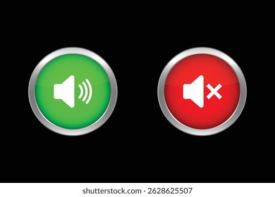 Sound ein- und ausgeschaltet, Vektordesign 
