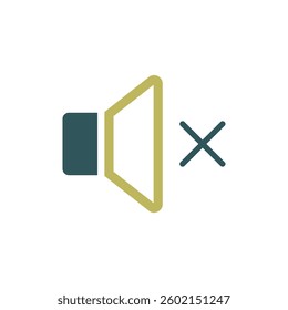 Sound on off vector isolated icon. Volume. Mute button. Graph symbol for music and sound web site and apps design, logo, app, UI