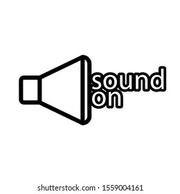 Sound on vector isolated black vector icon, great design for any purposes.
