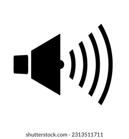 Klang offen und leise Symbol. Audiobenachrichtigung, Vektorsymbol. volles Flachzeichen für mobiles Konzept und Webdesign. Audio-Volume-Vektorsymbol einfaches Zeichen.