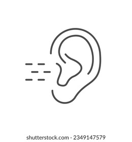 Sound perception line outline icon