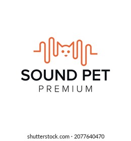 sound pet logo icon vector template