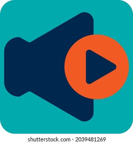 Sound play, illustration, vector, on a white background.
