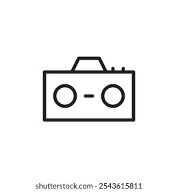 Sound player icon Flat line illustration