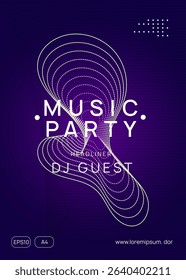 Sound Poster. Green Party Design. Festival Invite. Edm Banner. Pink Night Club Event. Fest Trance Template. Electronic Radio Illustration. Violet Sound Poster