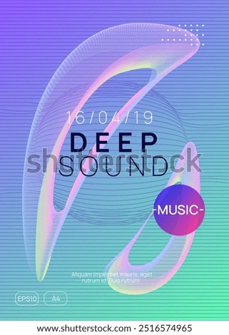Sound Poster. Violet Party Background. Festival Invite. Dance Concert Graphic. Music Event. Nightclub Radio Invitation. Green Fest Banner. Blue Sound Poster