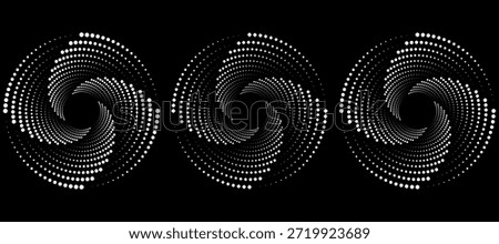 Sound pulsation circles set. Vector illustration of purple radio waves isolated on black background.	
