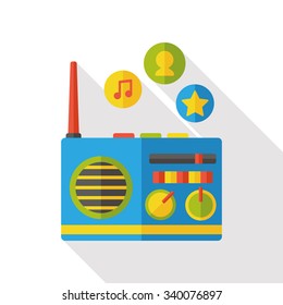 sound radio flat icon