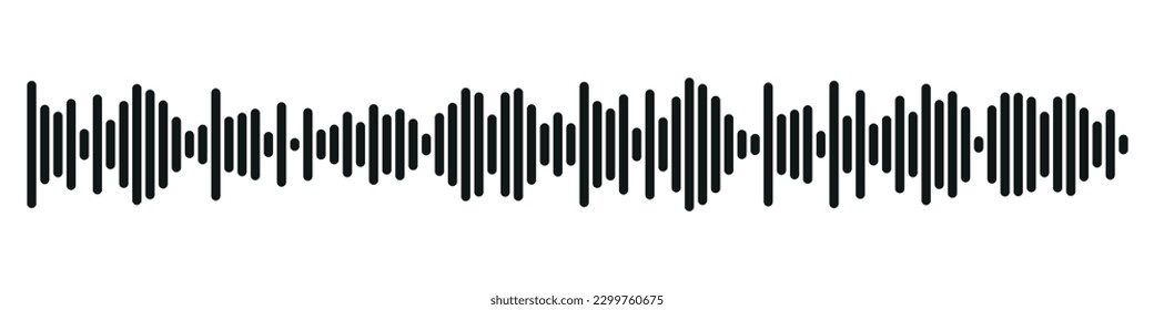 Sound radio form. abstract music audio soundwave. Vector isolated illustration