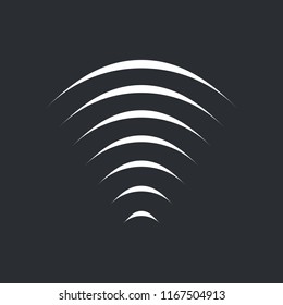 Sound radio wifi Wave Icon, vector illustration isolated on black background.