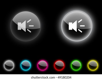 Sound realistic icons. Empty buttons included.