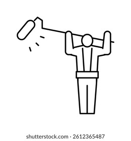 sound recoding video production line icon vector. sound recoding video production sign. isolated contour symbol black illustration