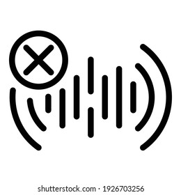 Icono de reconocimiento de sonido. Icono de vector de reconocimiento de sonido de contorno para diseño web aislado en fondo blanco