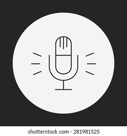 sound record line icon
