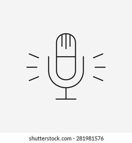 sound record line icon