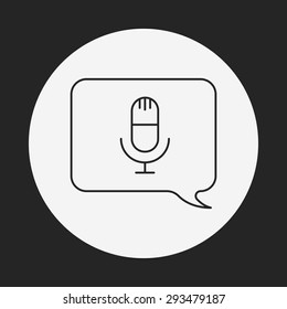 sound record line icon