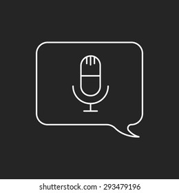 sound record line icon