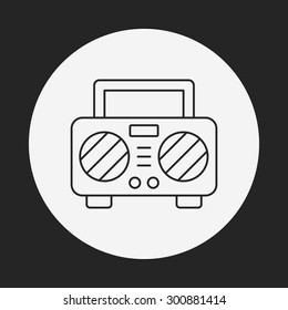 sound record line icon