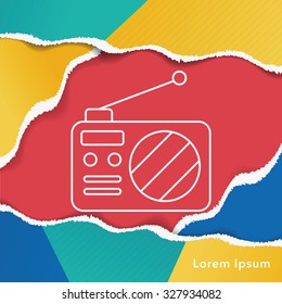 sound record line icon