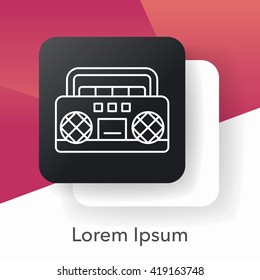 sound record line icon