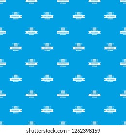 Sound record pattern vector seamless blue repeat for any use