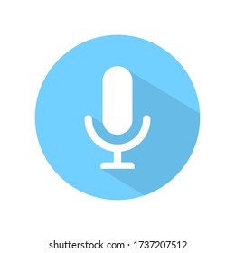 Sound Recorder Icon Vector. Microphone Button Image. Mic Design Illustration