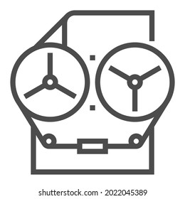 Sound recording icon, square line vector icon.