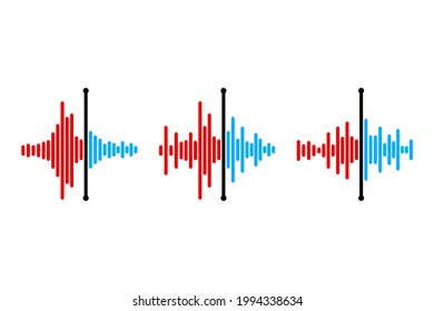 sound recording icon in white background, vector illustration