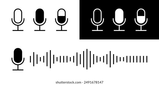 Sound recording icons. Audio Icons