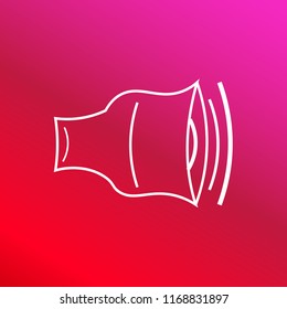 Sound red and pink gradient material white icon minimal design