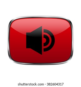 Sound Red  symbol, vector