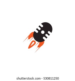 Sound Rocket Vector Logo Design Element