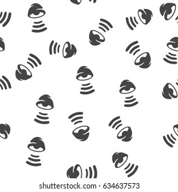 Sound seamless pattern. Vector illustration for backgrounds