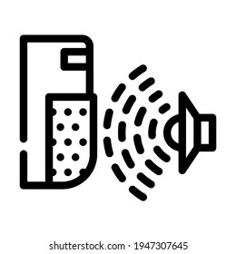 sound sensor line icon vector. sound sensor sign. isolated contour symbol black illustration