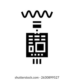 vetor de ícone de forma de onda de sensor de som. sinal de forma de onda de sensor de som. ilustração de símbolo isolado