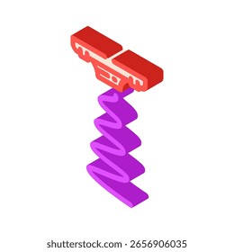 Sensor de sonido Forma de onda Icono isométrico Vector. Sensor de sonido Forma de onda Signo