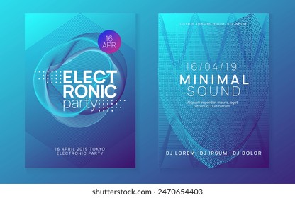 Sound Set. Fest Trance Graphic. Pink Dance Magazine. Violet Dj Banner. Party Poster. Nightclub Radio Illustration. Electro Invite. Blue Sound Set