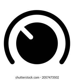 Sound settings tuner with a round bar interface