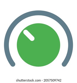 Sound settings tuner with a round bar interface