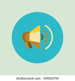 sound sign flat icon design