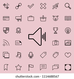 sound sign icon. Detailed set of minimalistic icons. Premium graphic design. One of the collection icons for websites, web design, mobile app on colored background